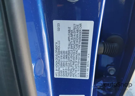 2023 Acura Tlx Type S - Hp Wheel And Tire z USA, uszkodzony, nr VIN 19UUB7F96PA001380